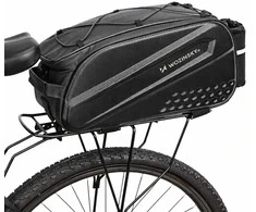 Wozinsky Bike Trunk Bag with Long Strap and Expandable Side Pockets - Juodas