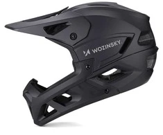 Wozinsky Dviračio šalmas su nuimamu skydeliu, 60-62 cm - Juodas