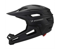 Dviratininko šalmas fullface Wozinsky su odpinanym daszkiem lekki 57-62 cm - juoda