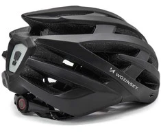 Dviratininko šalmas MTB Wozinsky su odpinanym daszkiem i tylną lampką USB 57-62 cm - juoda