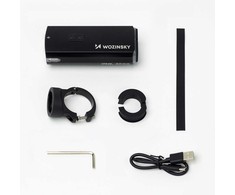Wozinsky Front Bike Light + USB-C kabelis (3000 lm) – juodos spalvos