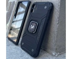 Wozinsky Ring Armor Apple iPhone 14 Pro armored magnetic holder ring dėklas telefonui sidabrinės spalvos