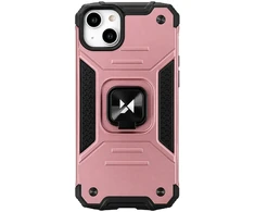 Wozinsky Ring Armor iPhone 14 Plus šarvuotas magnetinis dėklas su auksiniu žiedu