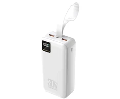 Wozinsky W8-W 30000mAh 30W Powerbank 2x USB-A and USB-C with Flashlight - Baltas