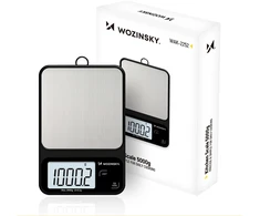 Virtuvinės svarstyklės Wozinsky WAK-2252 virtuvės svarstyklės, tikslios, su dideliu LCD ekranu, iki 5kg - juodas
