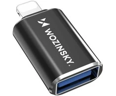 Wozinsky WALA-01 „Lightning“ į USB-A OTG adapteris – juodas