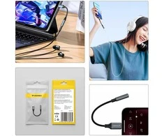 Wozinsky WALJ-01 Lightning adapter - 3.5mm mini jack - juodas