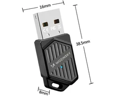 Wozinsky WAX-900 Dual-Band USB Wi-Fi 6 Adapteris with Bluetooth 5.4 - Juodas