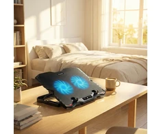 Wozinsky WDCX-015 StormPad RGB Gaming Cooling Nešiojamas kompiuteris Stand - Juodas