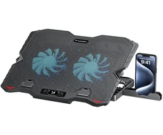 Wozinsky WDCX-015 StormPad RGB Gaming Cooling Nešiojamas kompiuteris Stand - Juodas