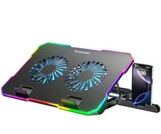 Wozinsky WDCX-A26 NitroCool RGB Gaming Nešiojamas kompiuteris Cooling Pad - Juodas