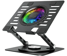 Wozinsky WDCX-X16-AS CoolBase RGB 360° Cooling Stand for Nešiojamas kompiuteris and Planšetė - Juodas