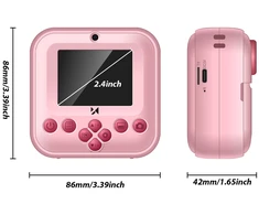 Wozinsky WDT-03 Thermal Spausdintuvas Camera for Kids - Rožinė
