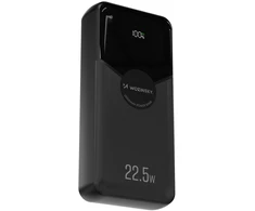 Wozinsky WFC-15B 20000mAh 22.5W PD20W Powerbank with Built-in Lightning and USB-C Cables - Juodas