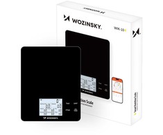 Virtuvinės svarstyklės Wozinsky WIK-10 išmaniosios virtuvės svarstyklės su skaitmeniniu ekranu, „Bluetooth“ programėle - Juodas