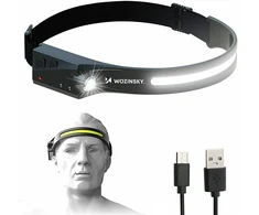 Wozinsky WLC-1200 350lm CREE LED Headlamp IPX4 with Motion Sensor - Juodas