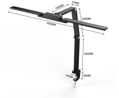 Wozinsky WLM-800 desk lamp above the monitorius with remote control - juodas
