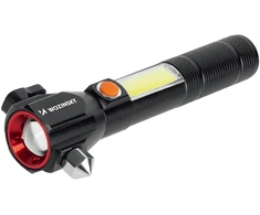 Wozinsky WLR-31 5W 500lm CREE 3-in-1 Multifunction Flashlight with Glass Breaker and Seat Belt Cutter - Juodas