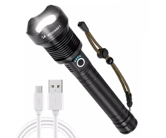 Wozinsky WLT-20W tactical flashlight 20 W 2000 lm CREE diodes IP65 with adjustable beam - juodas