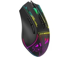 Wozinsky WMGB-3200 Optinė belaidė pelė žaidimams with Built-in Rechargeable Baterija 3200 DPI with RGB Lighting - Juodas