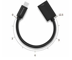Wozinsky WOTGY1S USB-C 3.0 (kištukas) – USB-A 3.0 (lizdas) OTG adapteris – juodos spalvos