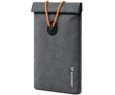 Wozinsky WPB-R12 RFID Blocking Phone Case with Flap and String 21.5x12 cm - Gray