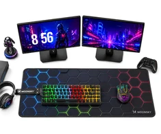 Wozinsky WPD-B800 Gaming Desk kilimėlis 800x300mm Atsparus vandeniui with Pattern - Juodas