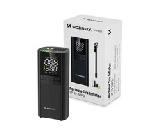 Wozinsky WPEP-8000 kompresorius, elektrinis siurblys, 8000 mAh išorinė baterija, žibintuvėlis - juodas