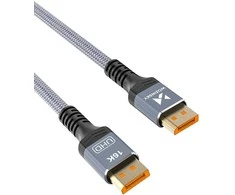 Wozinsky WPS-16AYL1S DisplayPort 2.1 Cable 80Gb/s 16K@60Hz 8K@120Hz 4K@240Hz HDR HDCP DSC 1m - Juodas