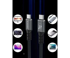 Wozinsky WPS-UY415S USB-C USB4 Cable 40Gb/s 240W 1.5m 4K - Juodas