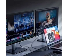 Wozinsky WPS-UY415S USB-C USB4 Cable 40Gb/s 240W 1.5m 4K - Juodas