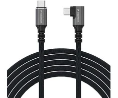 Wozinsky WPS3-UY41S USB-C USB4 40Gb/s 240W 1m 4K Angled Cable - Juodas