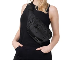 Wozinsky WSB-W1 unisex shoulder bag with adjustable strap, waterproof - juodas