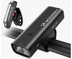 Wozinsky WSBLB2 Front (400 lm) and Rear USB-C Bike Light Set – juodos spalvos