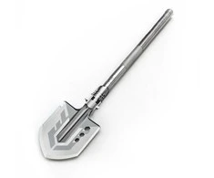 Wozinsky WSS-211 survival bushcraft shovel multifunctional knife breaker flint whistle harpoon 21 in 1 - pilka