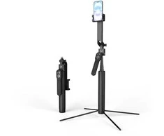 Wozinsky WST-360YS Selfie Stick with Tripod Function with 360° AI Auto Face Tracking Gesture Control – juodos spalvos