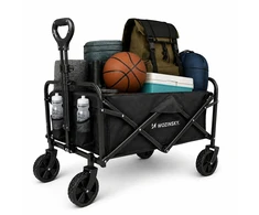 Wozinsky WZP-80 beach, tourist, garden, durable, wide wheels, iki 80 kg - juodas