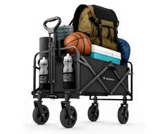 Wozinsky WZP-80 beach, tourist, garden, durable, wide wheels, iki 80 kg - juodas