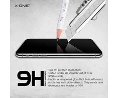 X-ONE Full Cover Extra Strong Matte - skirtas Apple iPhone 13/13 Pro/14/16e apsauginis stiklas 9H