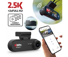 XBLITZ VECTOR 3CH 3-CHANNEL DVR WITH REARVIEW CAMERA, Wi-Fi, AND GPS