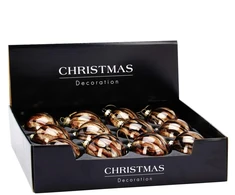Nežinomas XMAS BALL GLASS 8CM BROWN