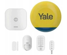 „Yale“ išmaniosios signalizacijos pradinis rinkinys, 6 elementai - Valdymo blokas, Sirena, Klaviatūra, Nuotolinio valdymo pultas, Judesio jutiklis, Langų/durų jutiklis
