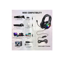 Žaidimų ausinės Wintory M1 Gaming 3D Stereo LED