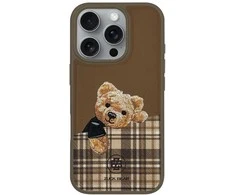 4Tel ZUCK BEAR dėklas DARREN suderinamas su MagSafe 16 Pro šampano auksiniu
