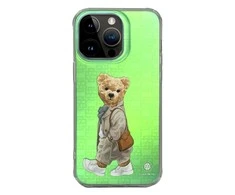 4Tel ZUCK BEAR dėklas FRENCH RIVIERA, skirtas IPHONE 15 Pro, Monako blizgučiai