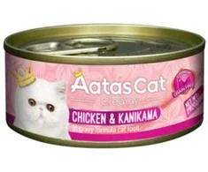 Aatas Cat Creamy vištiena&amp;Kanikama konservai katėms skard. 80g