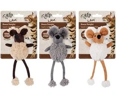 Bikuva.lt AFP Lambswool pelė su katžole žaislas katėms, 16 cm, 1 vnt
