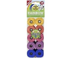 Bags on Board Rainbow spalvoti higieniniai maišeliai, 140 vnt