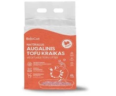Belacor Belocat Tofu kraikas katėms persikų kvapo, 6 l
