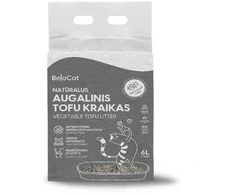Belacor Belocat Tofu kraikas katėms su aktyvinta anglimi, 6 l